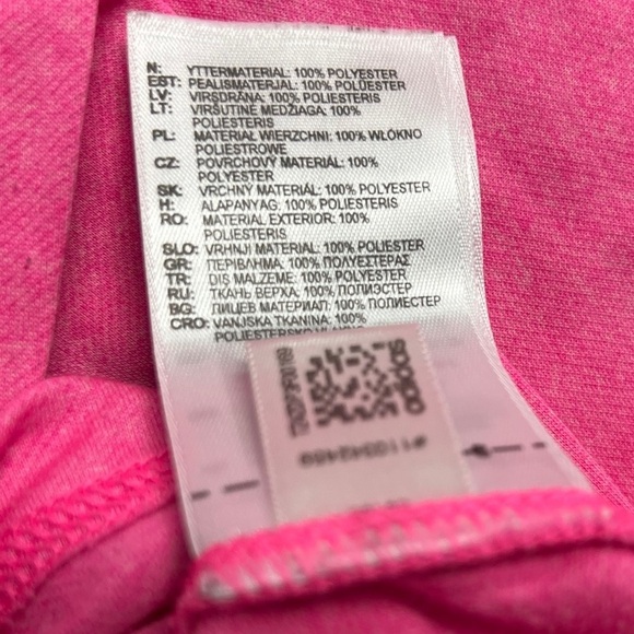 Adidas Running Climalite 1/2 Zip Long Sleeve Pink  Top Shirt Thumbholes Size S - Picture 6 of 7